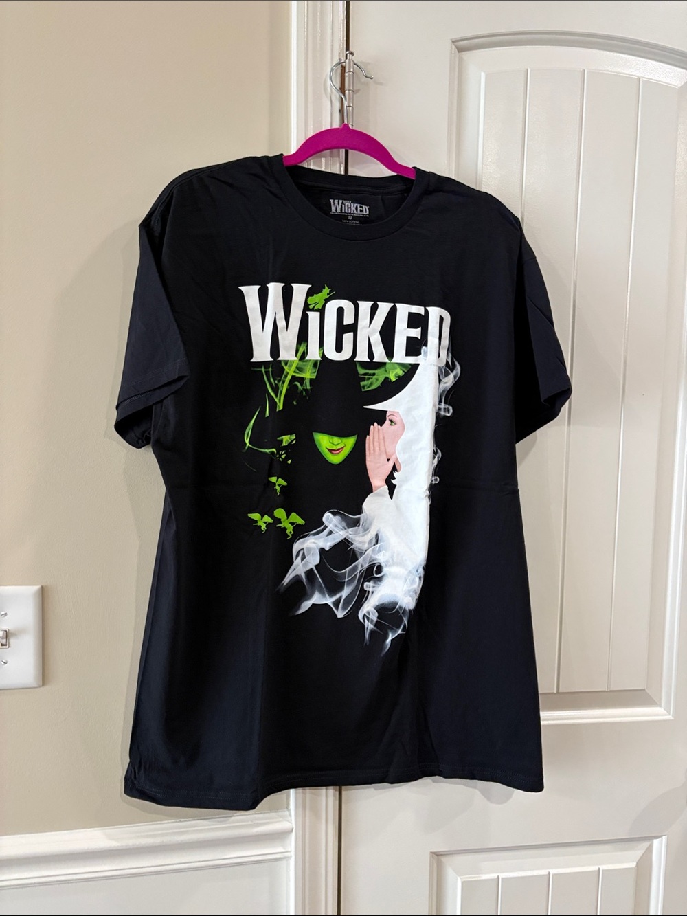 Wicked Musical Black Graphic Tee - Green & White Design